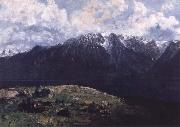 Gustave Courbet Panoramic View of the Alps oil on canvas